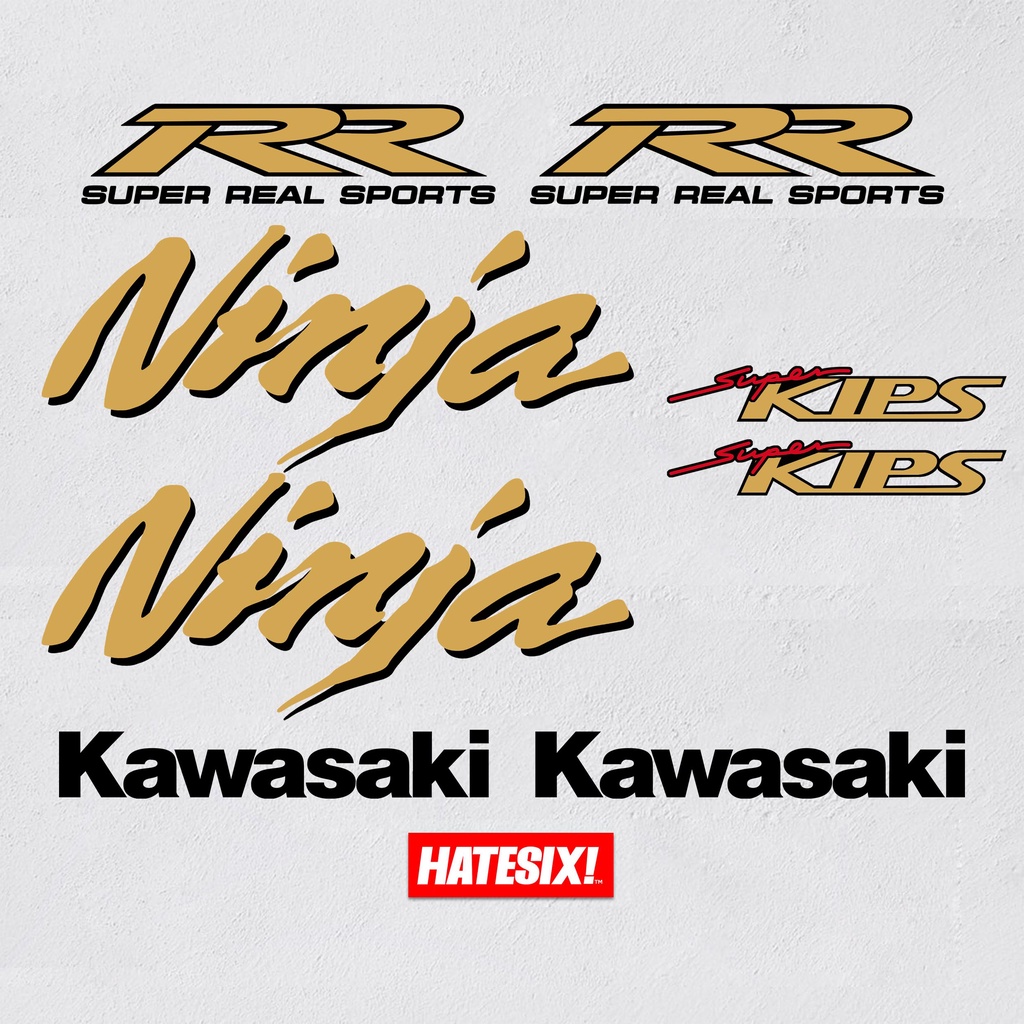 Sticker Decal Kawasaki Ninja RR Super Real Sport Hatesix