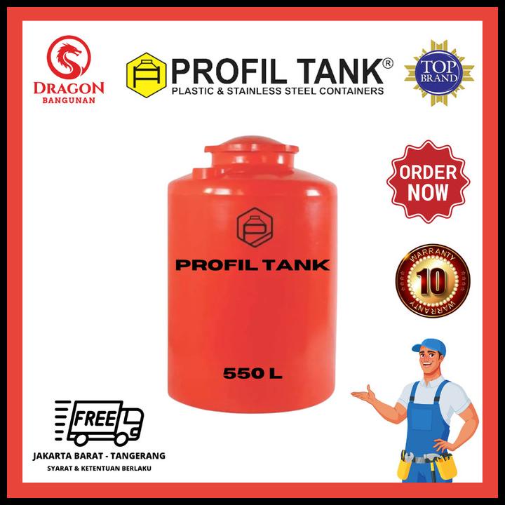 Tangki Air Plastik Profil Tank Tda 550 Liter - Toren Air Profil Tank