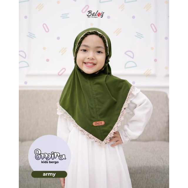 Bergo Anak Emira Bergo Anak Terbaru by Balqis Hijab