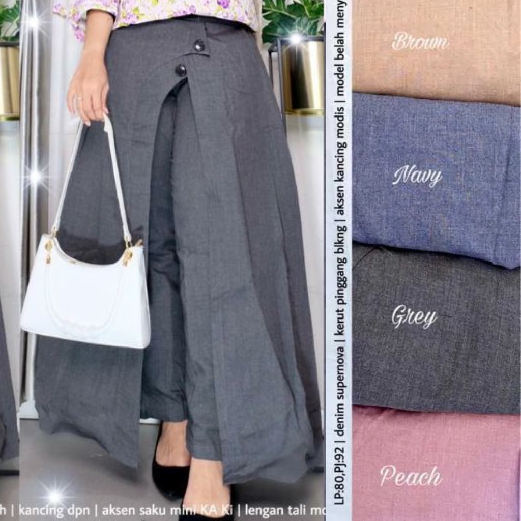 Celana Rok Carlok Bawahan kulot Wanita fashion Muslim katun supernova terlaris