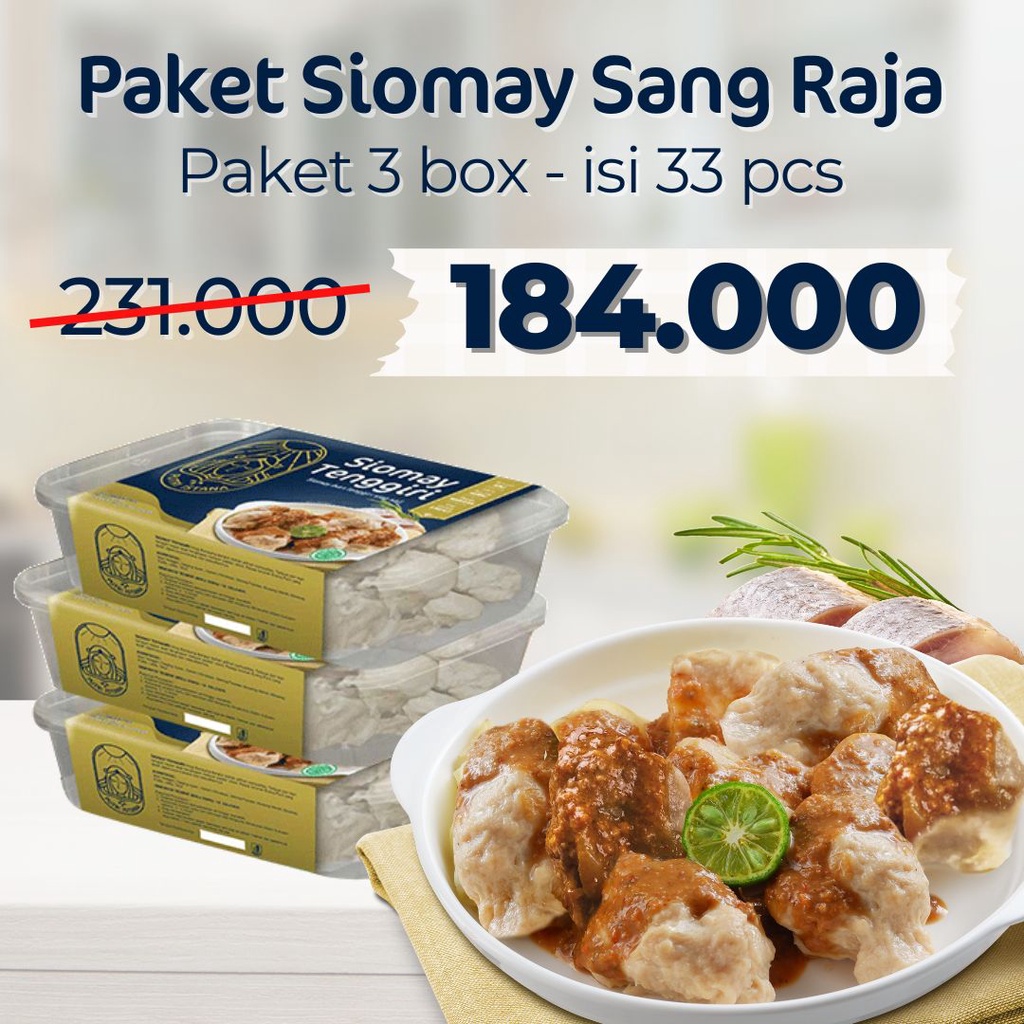 

Siomay Tenggiri Saus Kacang jajanan Premium khas bandung Frozen 3 box