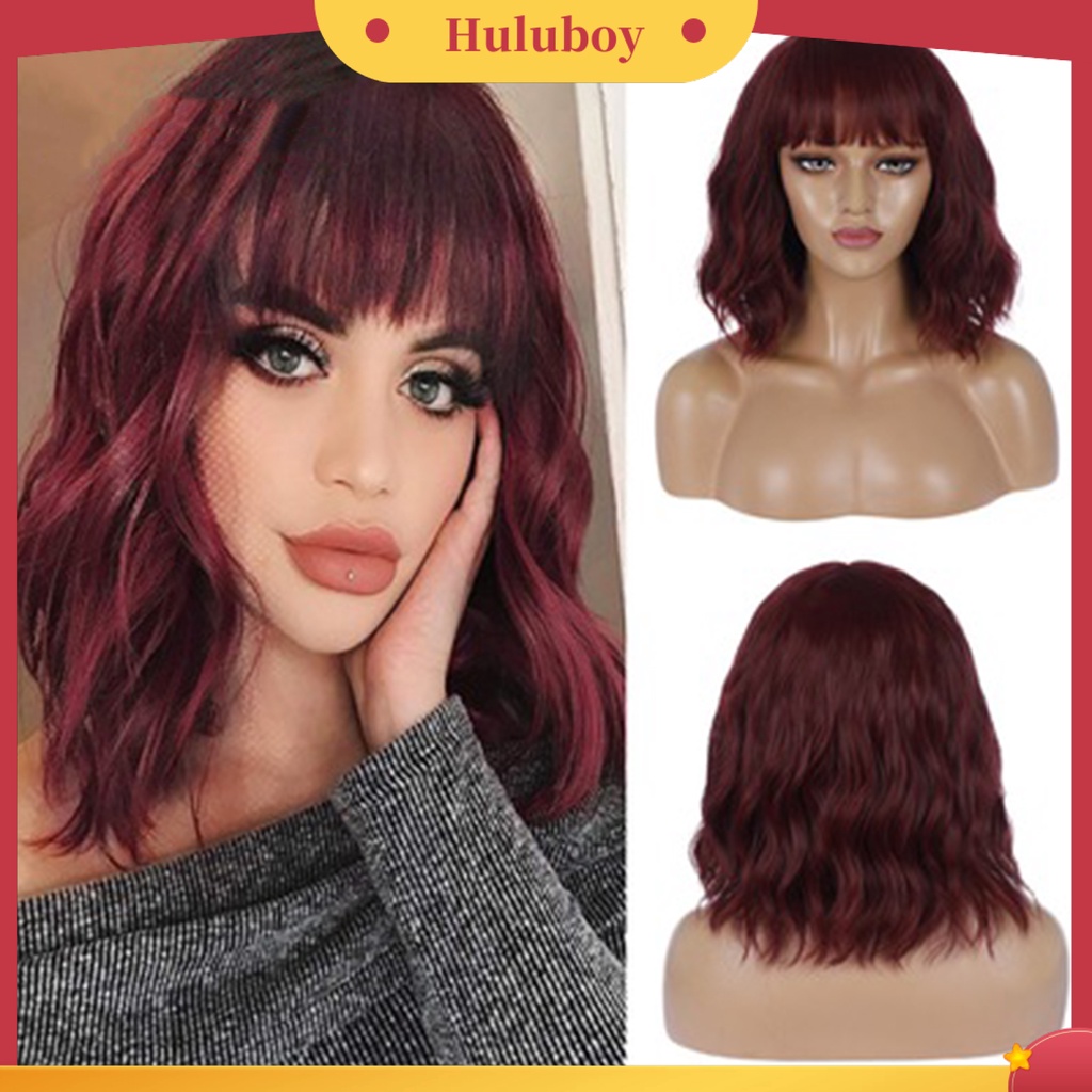 Wig Rambut Wanita Model Panjang Keriting Bahan Serat Suhu Tinggi Untuk Pesta