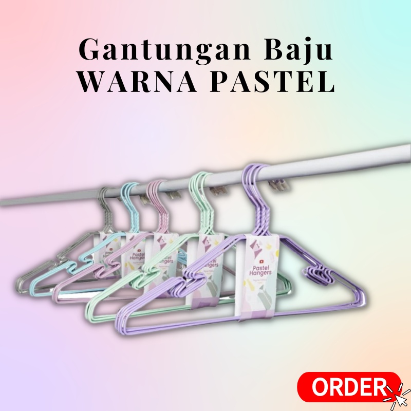 Gantungan Baju Coating Kupu Kupu Premium Set Isi 6