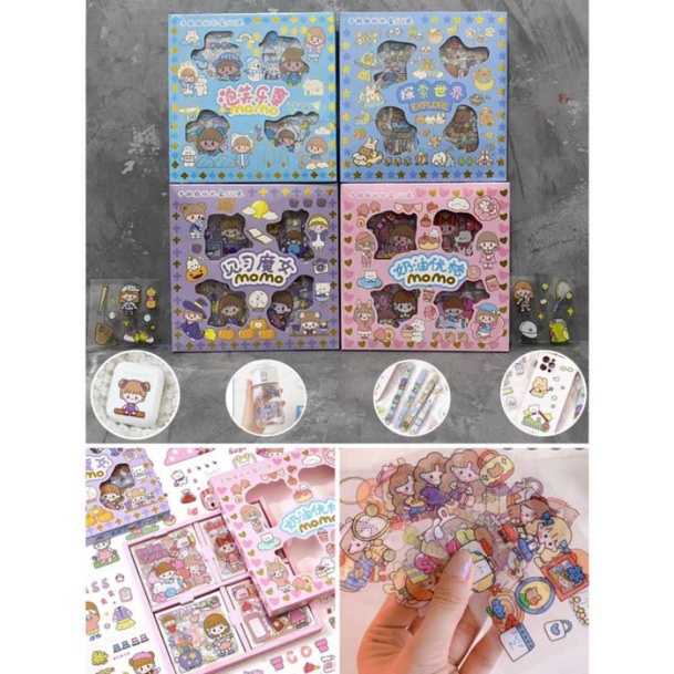 

Stiker 2D Kartun Thumblr Scrap Book Karakter Lucu