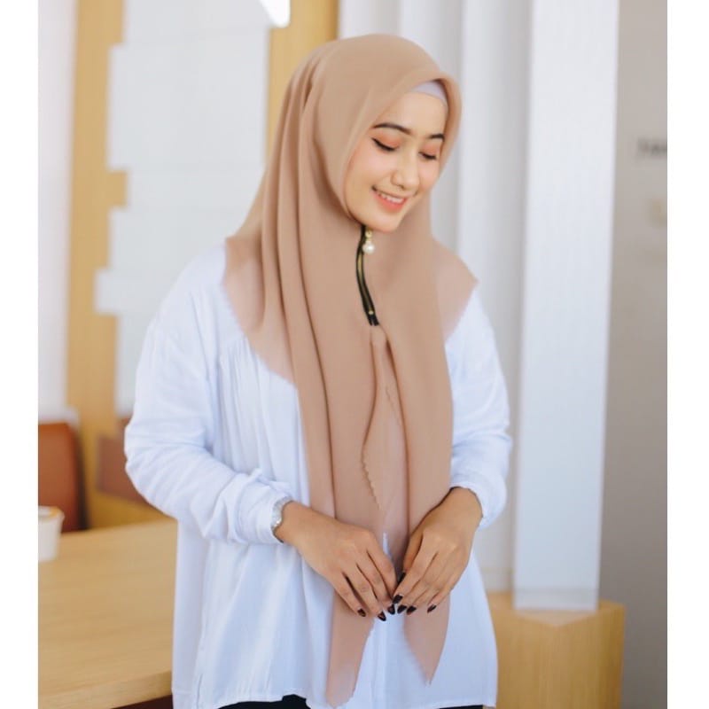 PROMO HIJAB ZIPPER DAGU POLOS / JILBAB RESLETING ZIPPER BELLA SQUARE