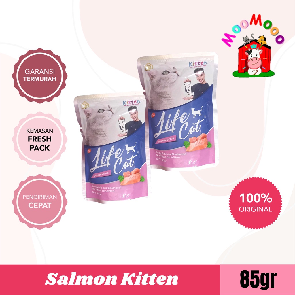 Makanan Kucing Life Cat 85gr All Varian - Lifecat Sachet