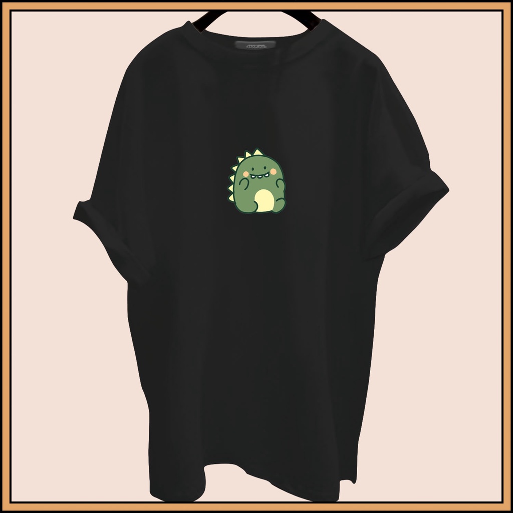 CALVIERO SHOP - BAJU KAOS ATASAN WANITA PRINT CUTE BABY DINO GALAXY PRINT