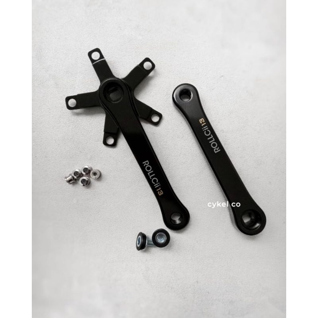 rollcii 13 crankset wet black BCD 130 crank arm 165 170mm