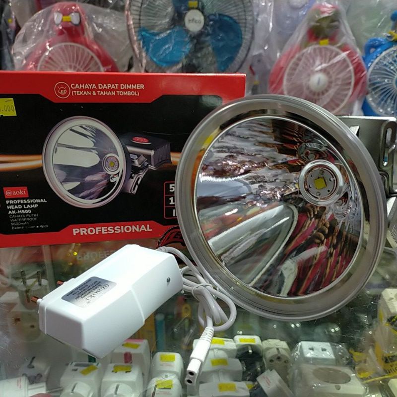 senter kepala 500watt aoki H500  10jam nyala
