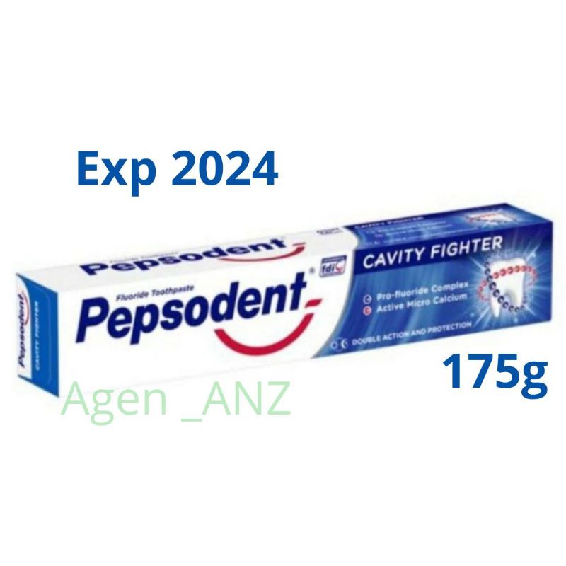 Pepsodent CAVITY FIGHTER 175Gram FDI Pasta Gigi double action and protection pro-fluoride complek active micro calcium family pack