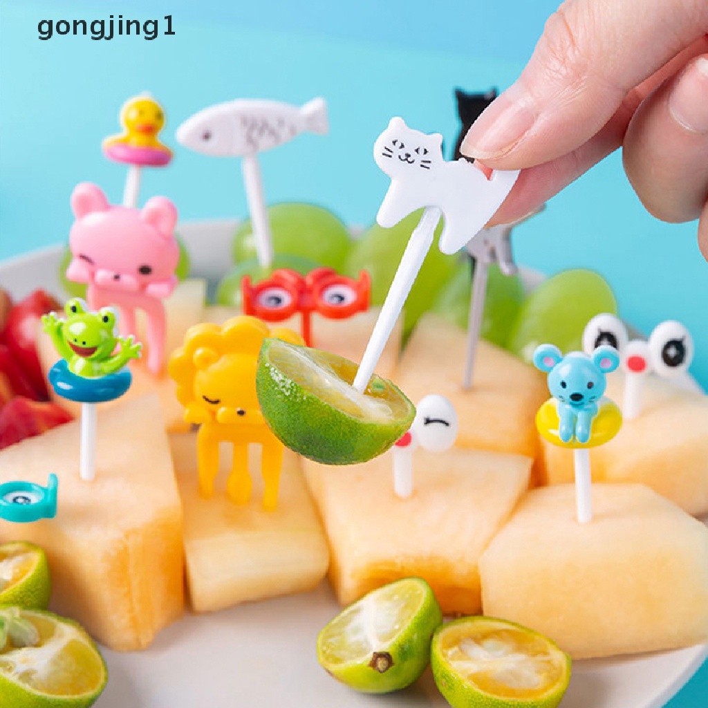 Ggg 6-10PCS Lunch Party Pick Dessert Fork Snack Dekorasi Bento Garpu Buah Mini ID