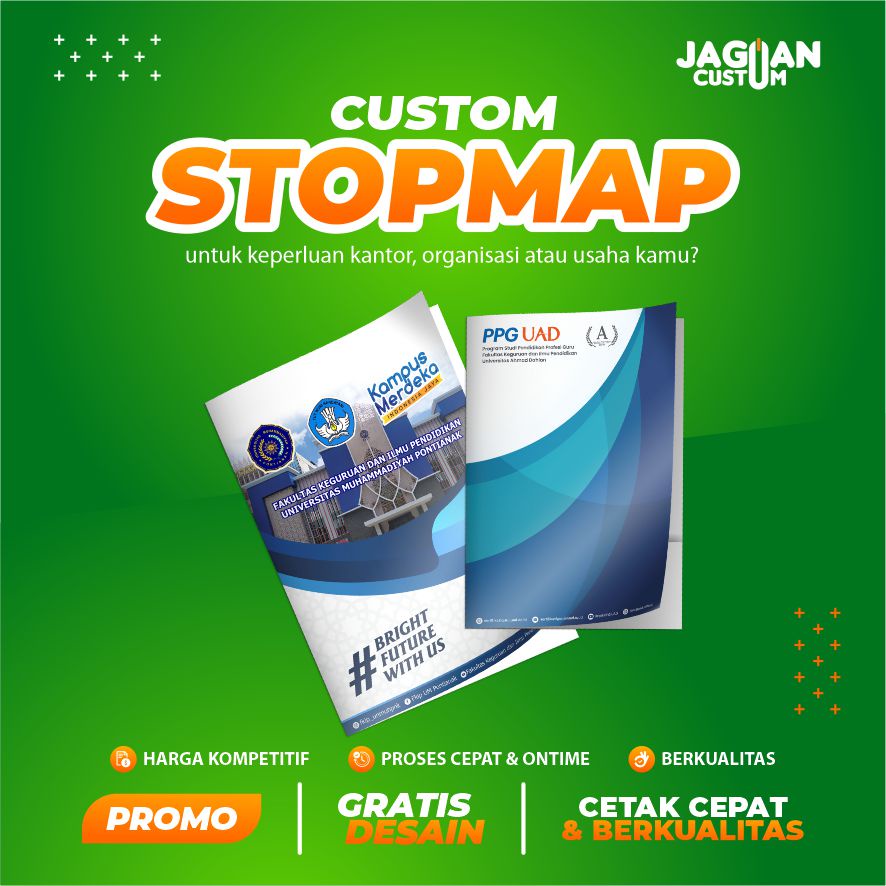 

CETAK MAP FOLDER/STOPMAP F4/A4 Map Sekolah / Map Kantor Custom