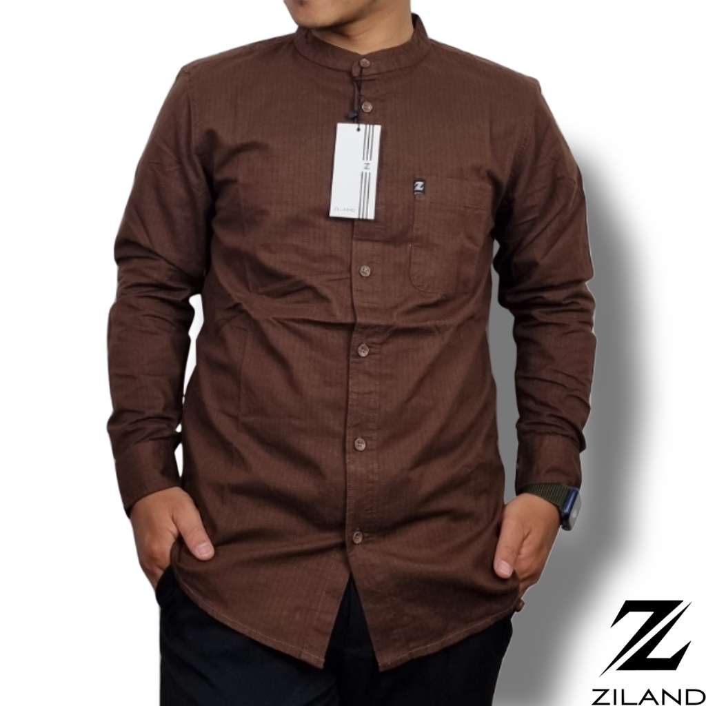 Kemko Dewasa ZILAND 006 Kemeja Koko Pria Lengan Panjang Polos Katun Sigaret Premium Ada Ukuran Jumbo High Quality