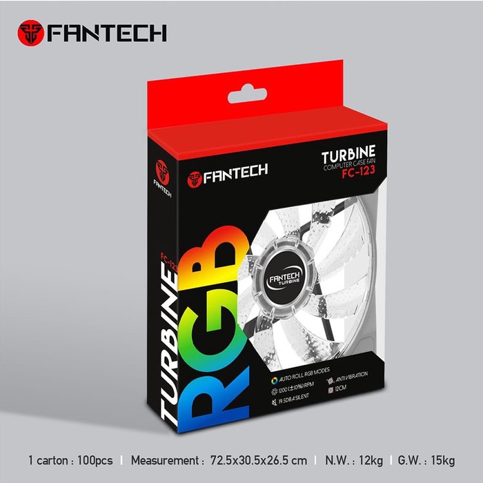 Fantech FC-123 Turbine RGB Fan Casing CPU Komputer