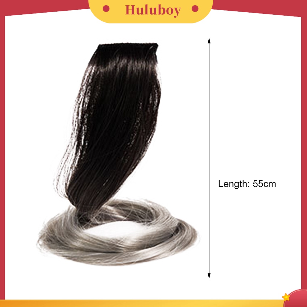 1 Set Rambut Palsu Extensions Highlight Adjustable Warna-Warni Untuk Wanita