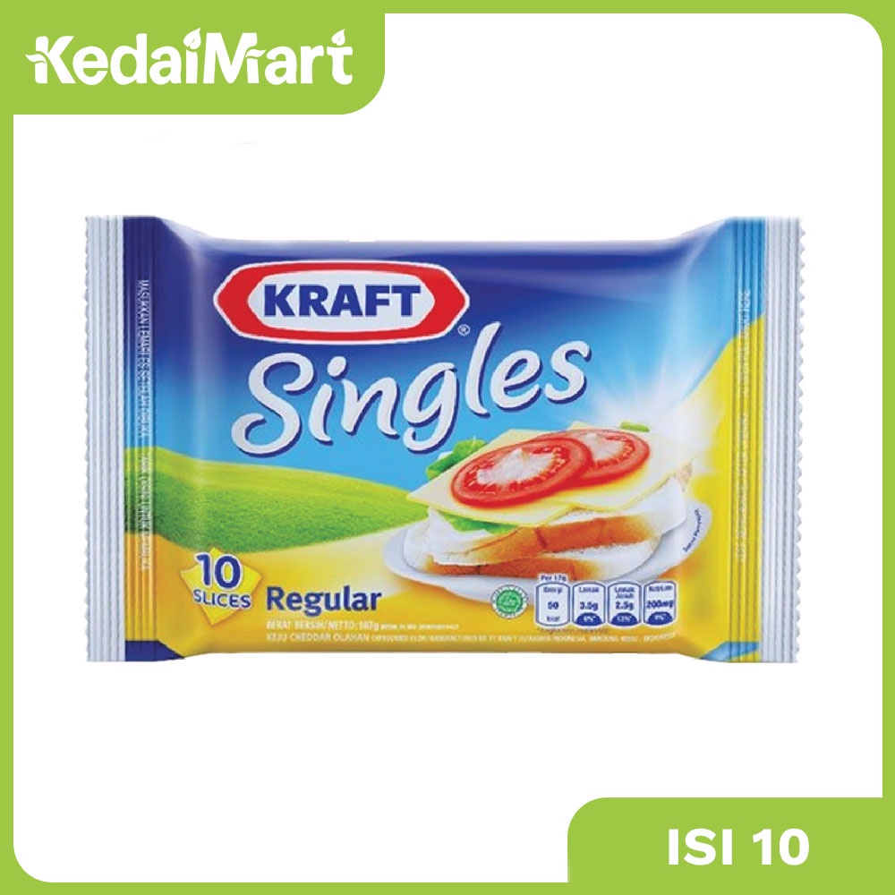 

Keju Kraft Singles Slice 167 Gram Isi 10