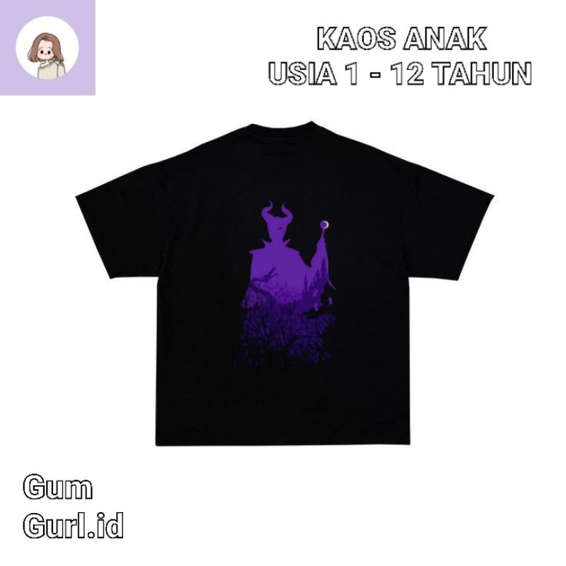 Kaos baju anak MALEFICENT tshirt MOVIE DISNEY oversize lokal laki laki perempuan jumper baby kids te