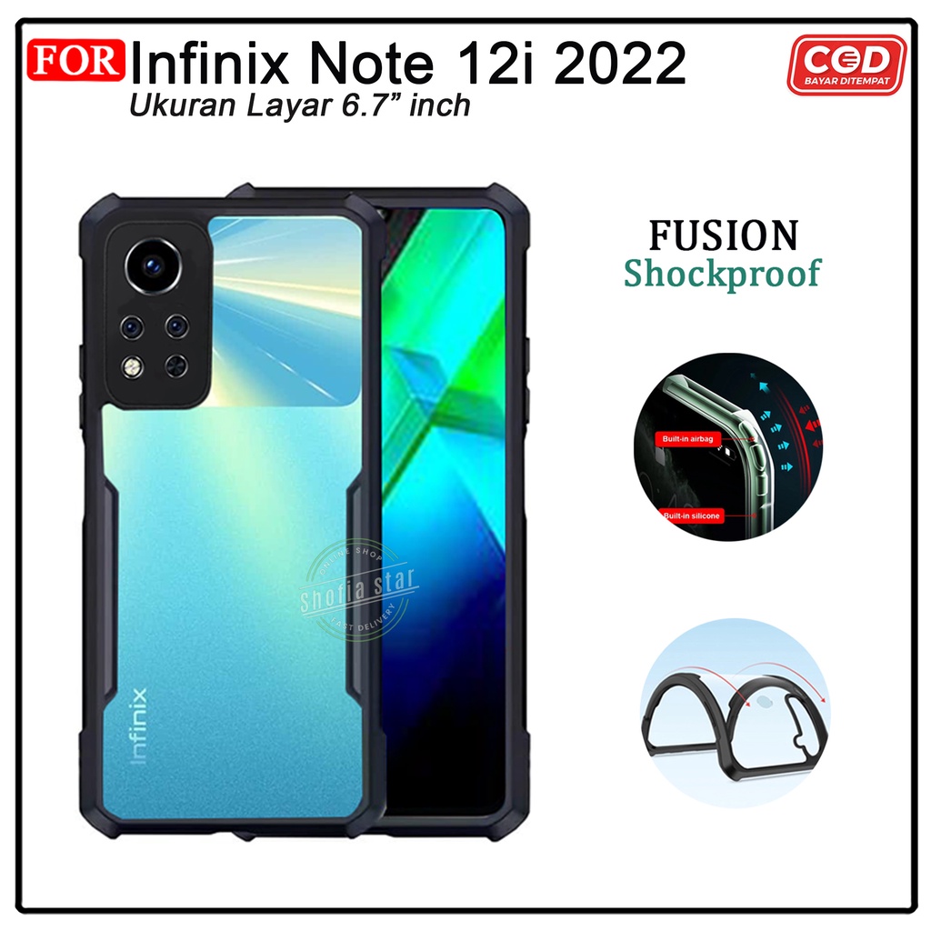 Promo Case Infinix Note 12i 2022 Note 30 Note 30 Pro Hot 20i 30 Softcase Fusion Shockproof Transparan Protect Casing