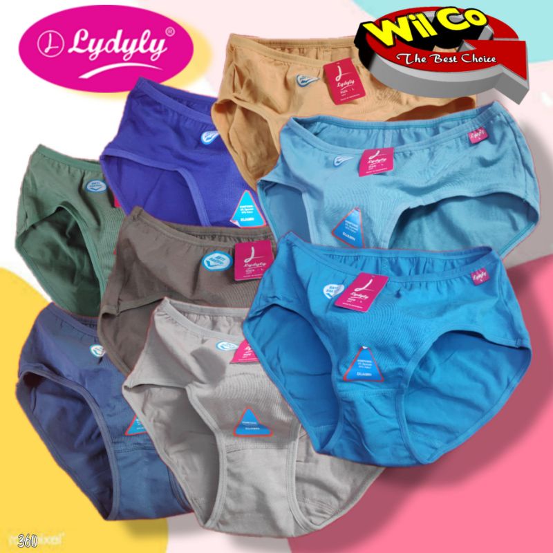 K360 - (Harga Per 1 Potong) CELANA DALAM WANITA PAKAIAN WANITA PAKAIAN DALAM LYDYLY SIZE M - XL MULTYCOLLOR