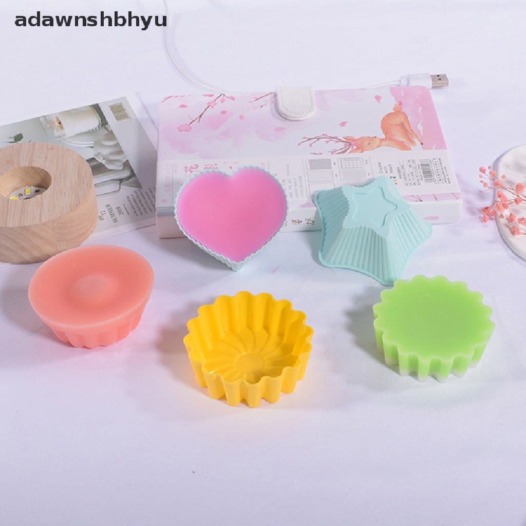 Adawnshbhyu 1Pc Cetakan Kue Silikon Muffin Cupcake Cetakan Kue Muffin Reusable Kitchen Bakeware ID