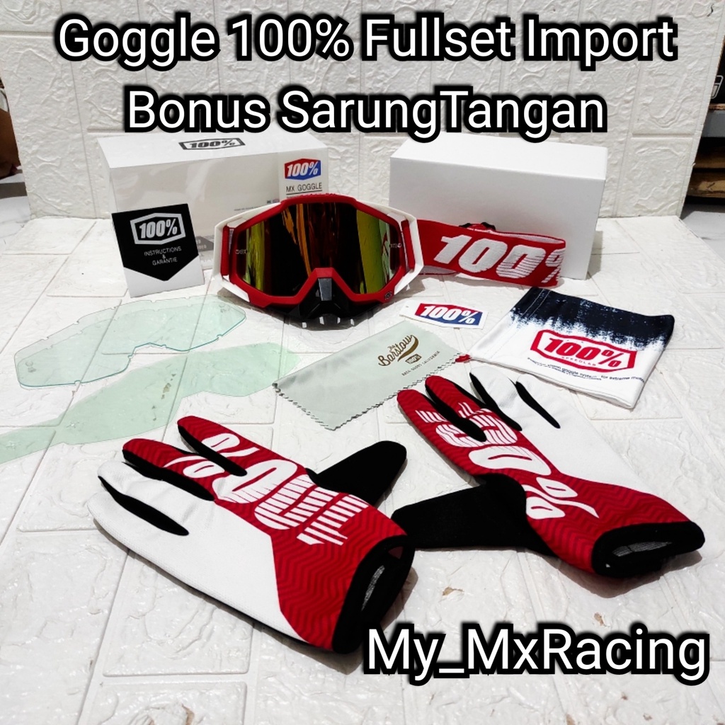 kacamata goggle trail sunmori fullset import dengan kualitas premium BONUS sarung tangan kacamata goggle trail cross terlaris fullset 006 BISA COD