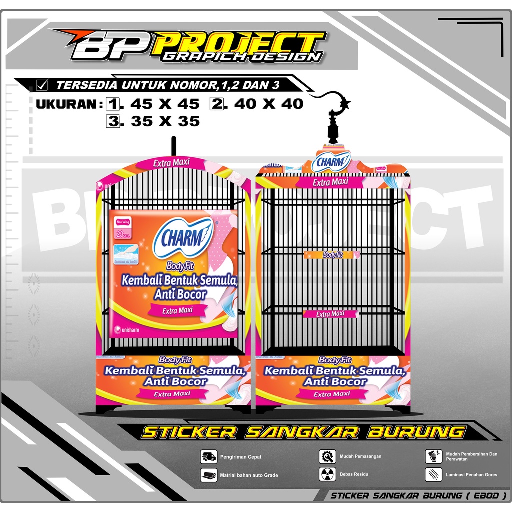 SANGKAR BURUNG- Stiker Decal SANGKAR KOTAK - Sangkar EBOD JAYA Sangkar ORIQ JAYA Sangkar Kicau MANIA