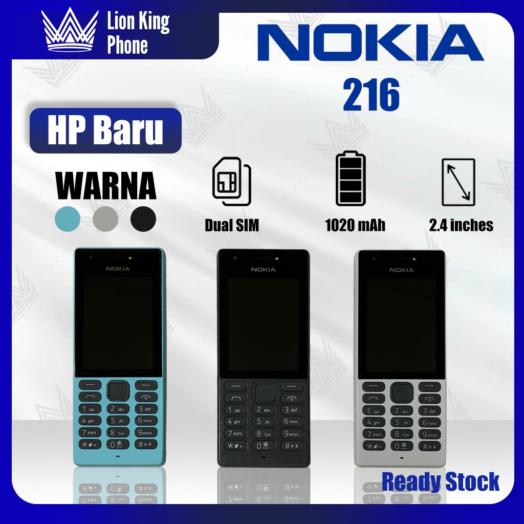 Nokia 216 Mobile Phone dual SIM HP murah jadul Garansi Toko