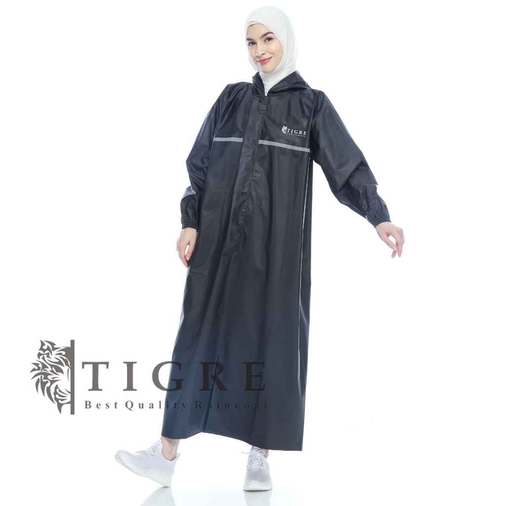 Jas Hujan Hijab / Jas Hujan Gamis Wanita / Raincoat Hijab ORIGINAL TIGRE