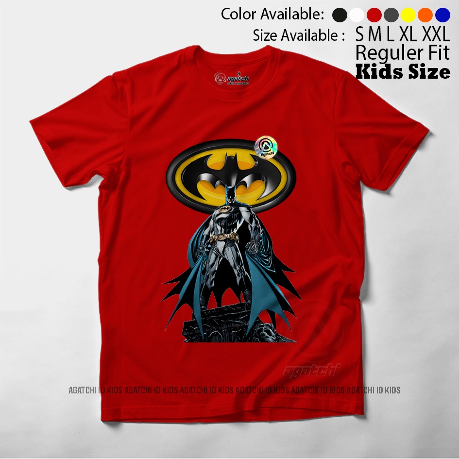 Baju Kaos Atasan Anak Laki - Laki Agatchi Motif Batman