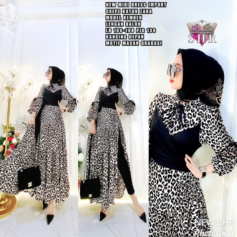 Midi Dress Kemben Macan ORI 100% SHR