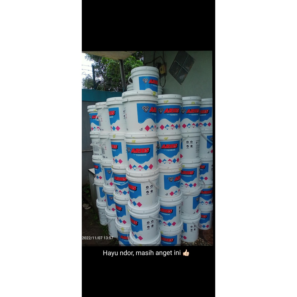 [GOJEK] CAT TEMBOK ARIES PAIL 20 KG (SUPER WHITE PUTIH / WARNA PESAN) HARGA PALING EKONOMIS Cocok Untuk Tembok Dinding Plafon GRC Gypsum [AVIAN BRANDS]