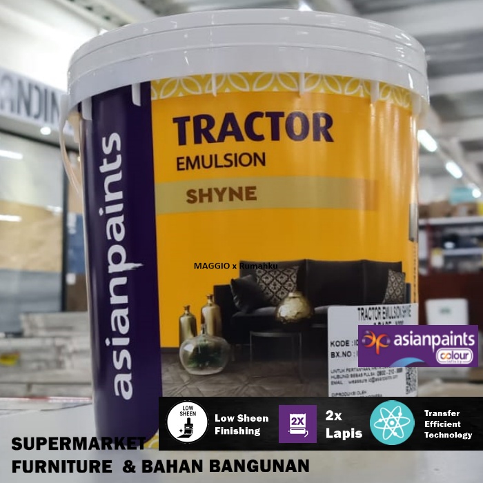 CAT TEMBOK INTERIOR - CAT TEMBOK TRACTOR EMULSION SHYNE 25KG - ASIAN PAINT