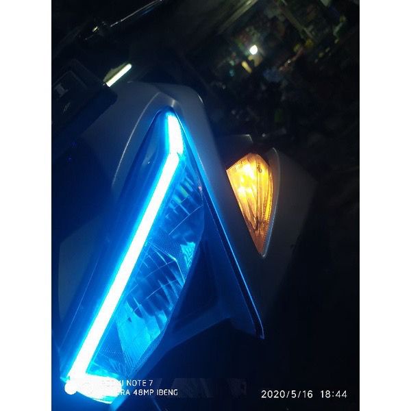 LAMPU ALIS MOTOR 30CM 12V NEON FLEXIBEL SUPER SLIM TIDAK BINTIK VARIO MIO NMAX AEROX PCX DLL CUAN RACING