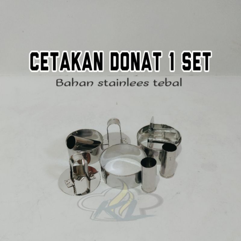 Jual 1 set cetakan donat / ring cutter donat diameter 5 6 7 8 9 cm ...