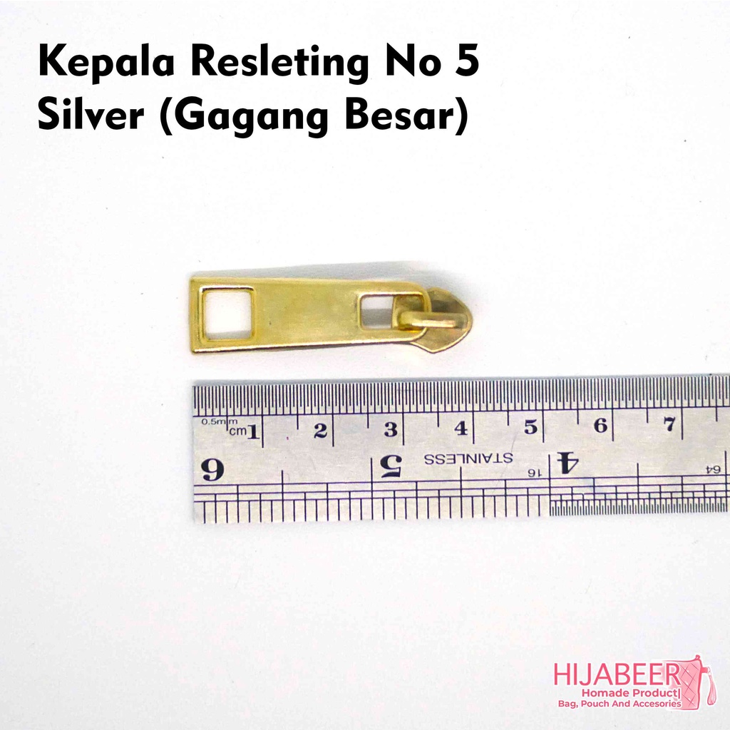 Kepala Resleting Tebal (10pcs) - Gagang Kotak No 5