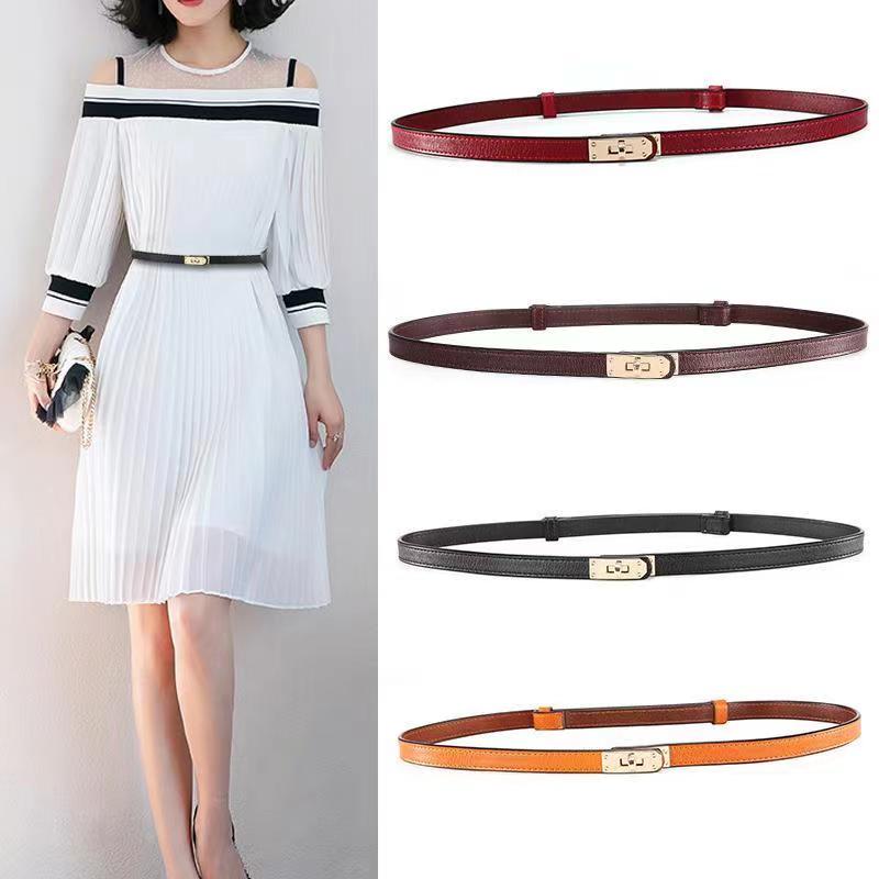 BGS-253 Belt Wanita Ikat Pinggang Kulit Fashion Sabuk Casual Simple Adjustable Belt Korea Fashion Kulit Gasper Thin Kecil Tali Sabuk Wanita