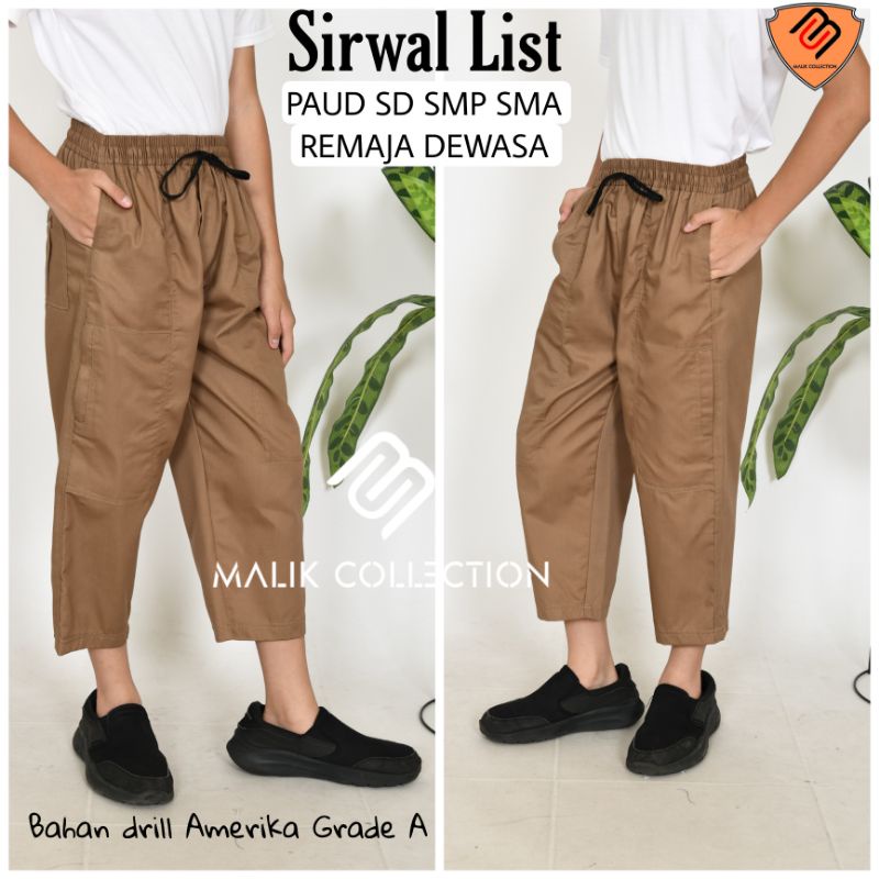 Bestseller Celana Sirwal Pangsi List Anak laki laki Remaja tanggung dewasa bahan drill Amerika Grade A