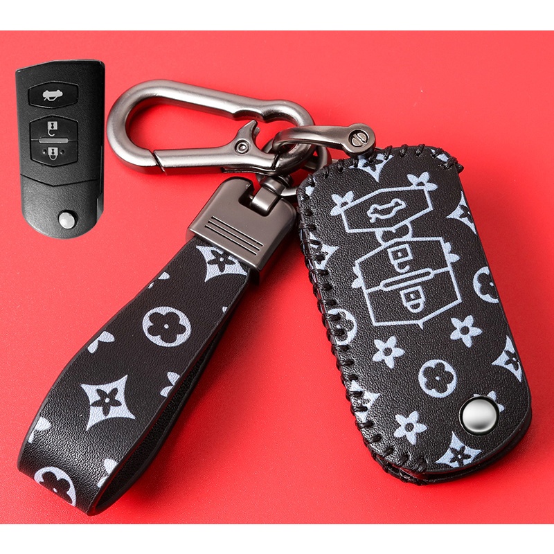 Keyless Remote Car key Leather Protection Cover Casing key case Untuk Mazda CX-30 CX-8 Mazda3 CX-3 CX-9 Mazda6 CX-5