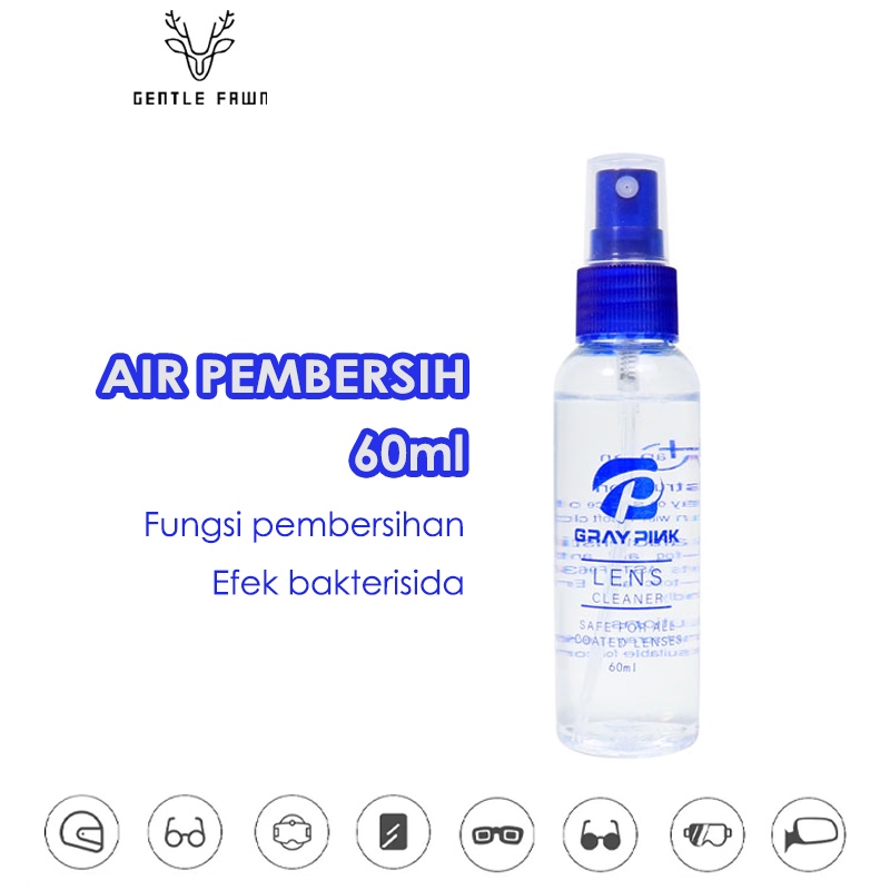 Gentle Fawn Spray Pembersih Lensa Anti Fog Anti Embun Berbagai Aroma Lens Cleaner Anti Kabut Serbaguna 30ml Kacamata/Cermin/Kamera/Komputer/Notebook/Helm dll.--
