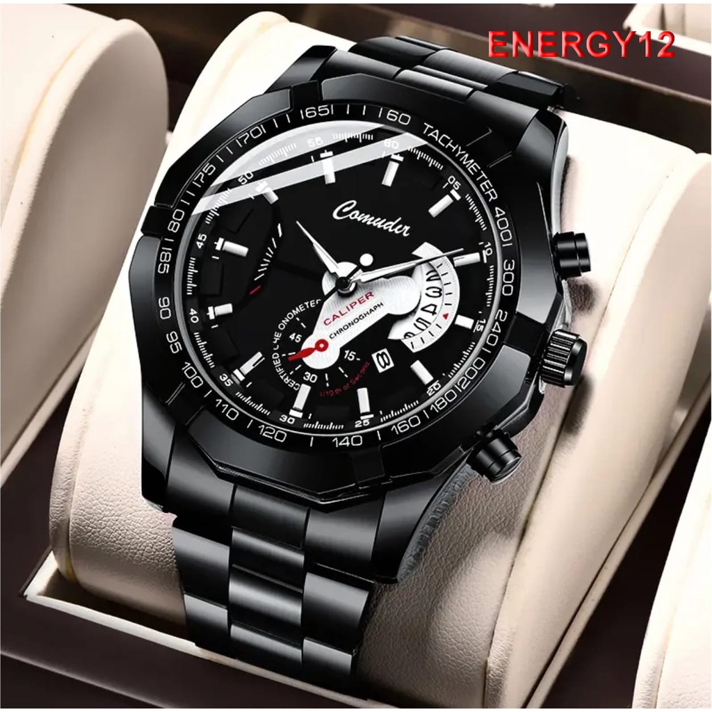 Jam tangan COMUDIR &amp; WEIGUAN stainless steel pria Original 100% - Import -