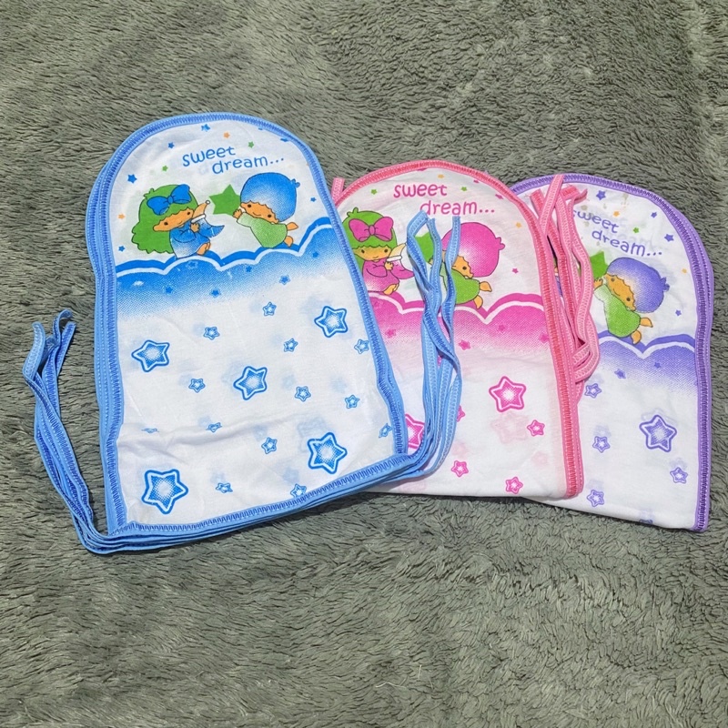 (12pcs) Popok Kain Bayi Single Putih Motif