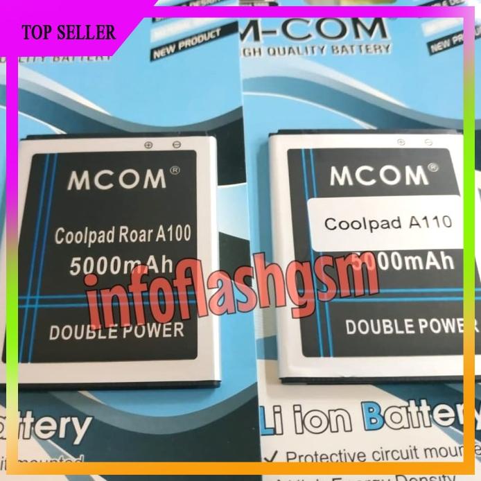 Acc Hp Baterai Mcom Double Power Coolpad Roar A100 A110 Original