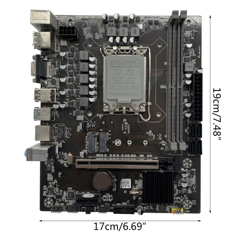 Zzz H610 Desktop PC Motherboard LGA1700 2xDDR4 Terintegrasi RTL8111G/H 1000mbps LAN