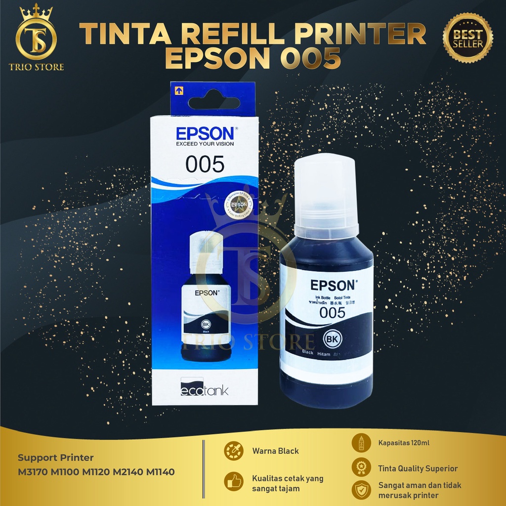 Tinta Epson 005 For Printer M3170 M1100 M1120 M2140 M1140 Premium