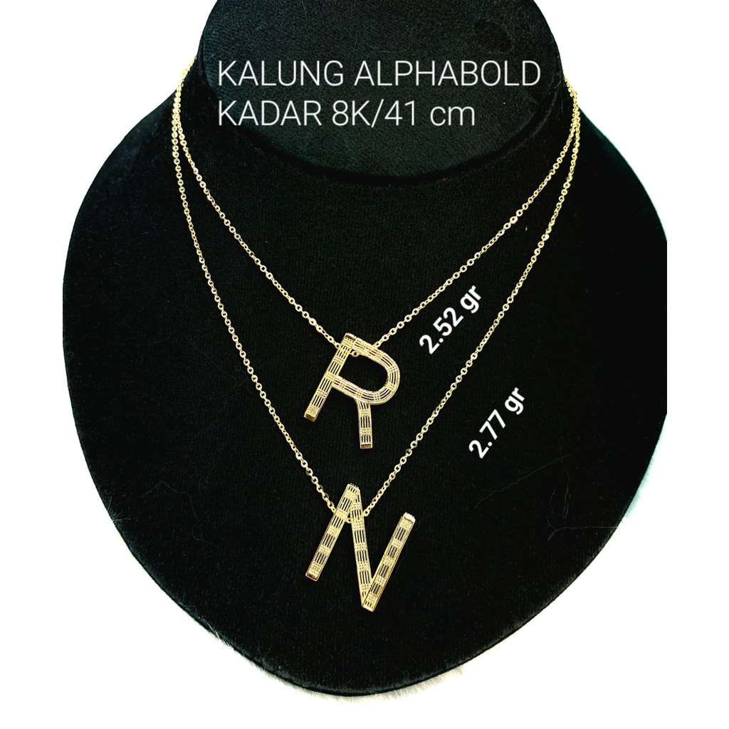 Kalung UBS carendelano alpha bold kadar 375 emas asli