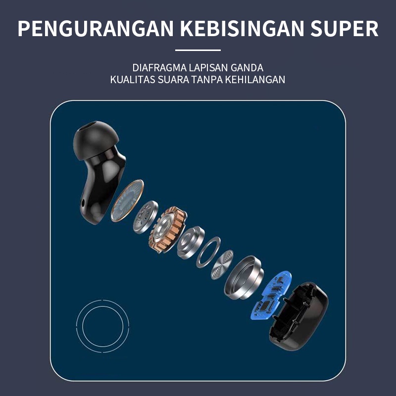 Headset Bluetooth Tarik A7-TWS Hifi Kualitas Suara Profesional