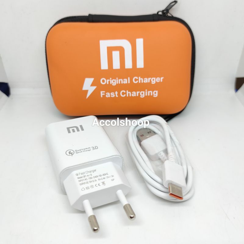 Charger Xiaomi Fast Charging 2A Kabel Type C Plus Dompet Charger