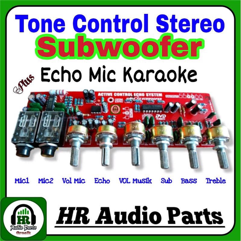 Kit Tone Control Stereo Mic Echo Digital Reverb + Subwoofer CT 15V