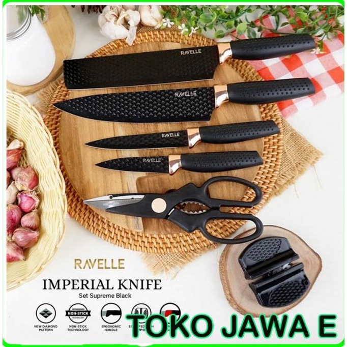 RAVELLE PISAU SET Like STEIN/RAVELLE Knife + Talenan - Emerald Green