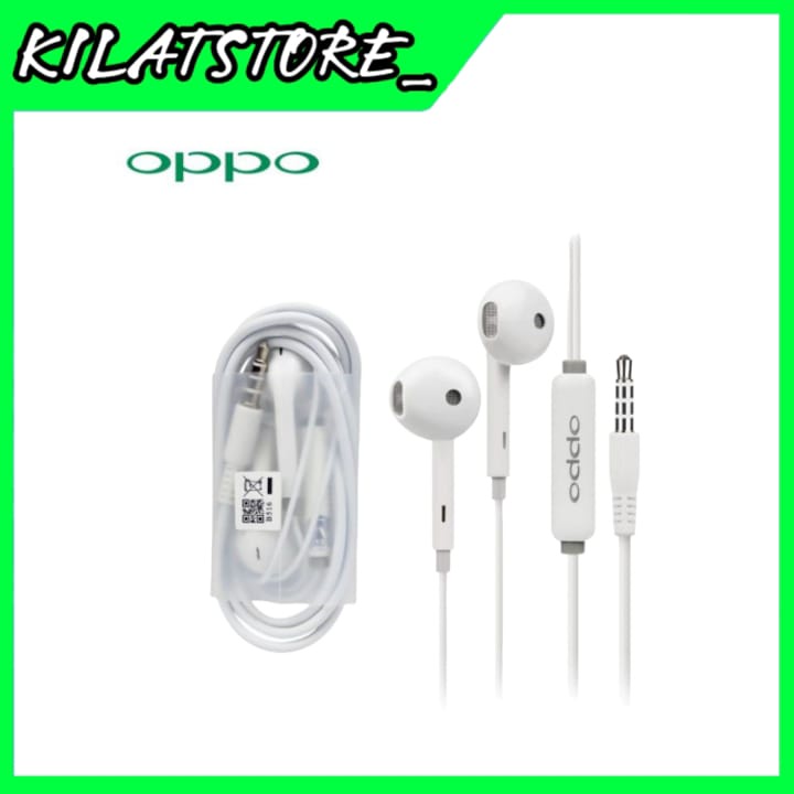 Handsfree HEADSET OPPO F9 ORIGINAL CABUTAN GRAND A ( Putih )